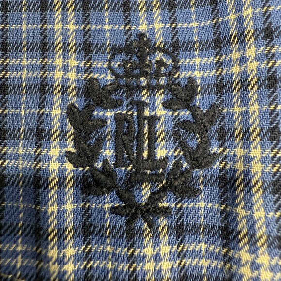 Men's LAUREN RALPH LAUREN 100% Cotton Blue Classic Fit Button Down | Size 16.5" - Picture 6 of 9